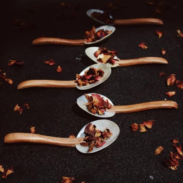 Seashell Neemwood Spoon - Set Of 6 Seashell Neemwood Spoon - Set Of 6